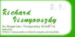 richard visnyovszky business card